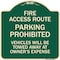 Signmission Fire Access Route Vehicles Will Towed Away Owner Expense Aluminum Sign, 18" L, 18" H, G-1818-24025 A-DES-G-1818-24025 - alternate 1